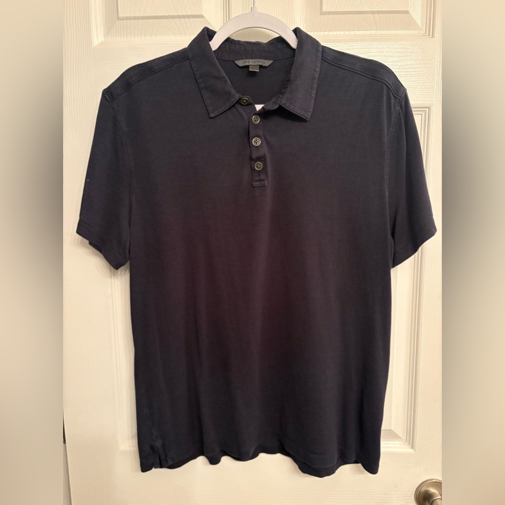 John Varvatos Silk Blend Polo Shirt
